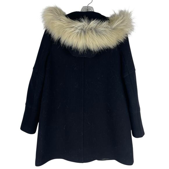 J. Crew Italian Stadium Cloth Wool Chateau Parka Coat Black Size 2 - Picture 6 of 9